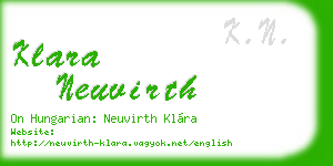 klara neuvirth business card